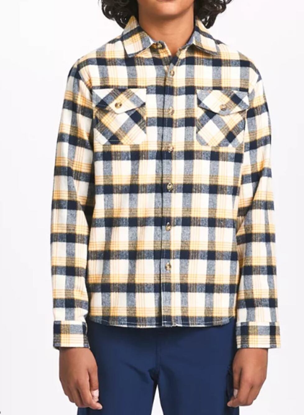 Sovereign Code Little Boys Soft Plaid Flannel Button-Up Shirt Size M